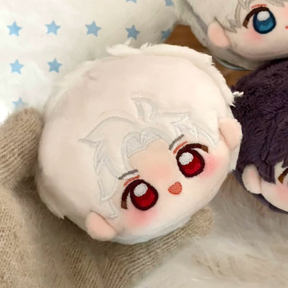 Love and Deepspace round-head plush charm white-haired character with red eyes