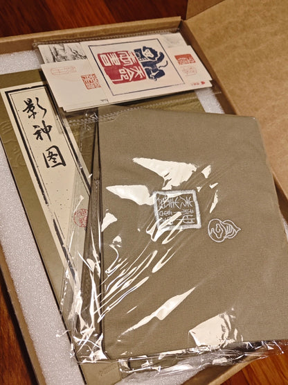 Black Myth Wukong Ying Shen Tu book cloth wrap and seal cards unboxed