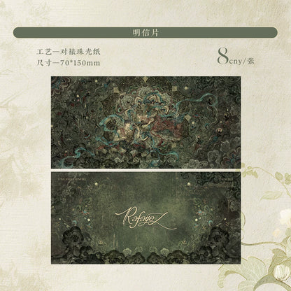 Love and Deepspace Rafayel dual foil postcard design preview set