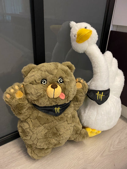 Official Where Winds Meet Dizzy Bear 14in Embroidered Plush