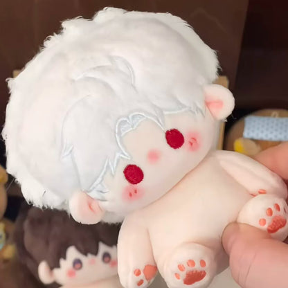 Love and Deepspace Normal-Body plush doll white hair red eyes held in hand