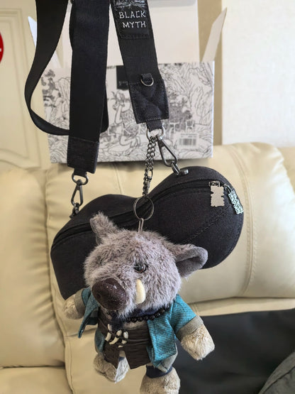 Official Black Myth: Wukong Gourd-Shaped Denim Crossbody Bag