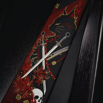 Where Winds Meet Fan-Made Sangengtian Patterned Necktie