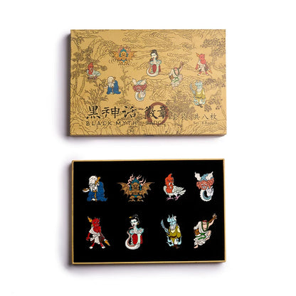 Black Myth: Wukong Shadow God Emblem Metallischer magnetischer Anstecker Brosche Kühlschrankmagnet Accessoire Geschenk