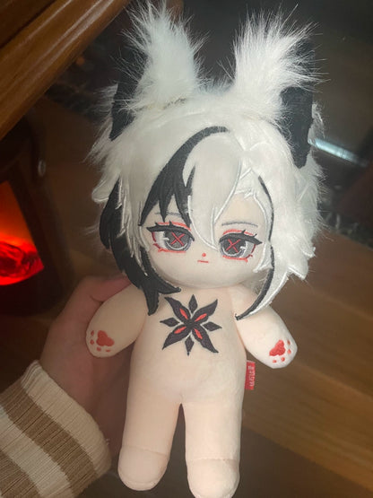Genshin Impact Fan-Made Arlecchino 20 cm Cotton Plush Doll with Skeleton